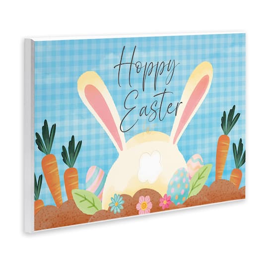 Stupell Industries Happy Easter Spring Carrot Garden Wall Plaque Art
